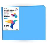 Cartulina m-office Cartulina de Colores, Cartulina Grande 50x65cm Colores Claros e Intensos, Cartulinas Colores 180gr para Manualidades, Diseños Creativos y Proyectos de Arte (x250 hojas, azul turquesa)