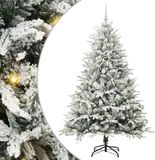 vidaXL Kunstmatige Voorverlichte Kerstboom met Ballenset Groen 180 cm