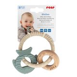 reer BiteDuo Bijtring van silicone, voor baby's, tandhulp, motorisch speelgoed