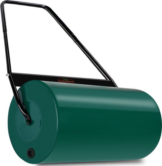 Gardebruk Tuinwals - 50L Volume 60 cm Staaltrommel Vuilvanger - Groen
