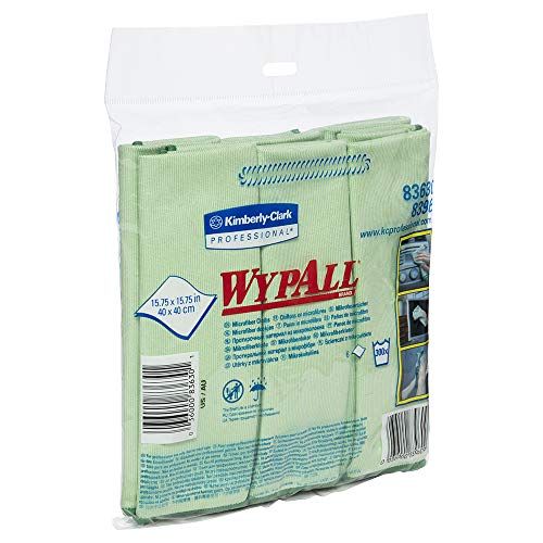 Wypall 83630CT Microfiber doeken, herbruikbaar, 15 3/4 x 15 3/4, groen (24 stuks)