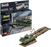 Revell Modelbouwpakket Militaire voertuigen - 63297 A22 Churchill A.V.R.E. - WWII Britse Gevechtstechnische Tank - Model Set Plastic - 1:76 - Modelbouw