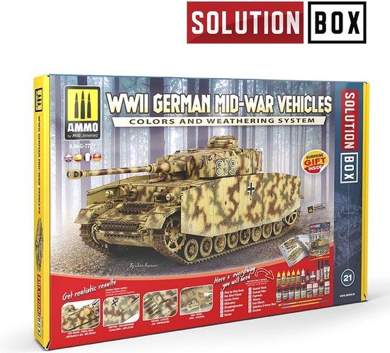 AMMO MIG 7727 WWII German Mid-War Vehicles - Solution Box Effecten set