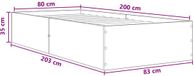 vidaXL Vloerbedframe Wit 80 x 200 cm Bewerkt hout