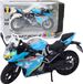 Lean toys Moto de sport Éclairage en métal Sons bleu 1:12