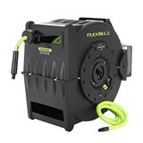 Flexzilla Levelwind intrekbare luchtslanghaspel, 3/8 "x 75 ft., Heavy Duty, lichtgewicht, hybride, ZillaGreen - L8306FZ