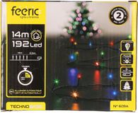 Feeric lights & Christmas Feeric lights Feestverlichting - gekleurd - 14 m - 192 led lampjes - zwart snoer - batterij