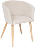ATMOSPHERA CREATEUR D'INTERIEUR Gewatteerde fluwelen fauteuil MARLO Beige