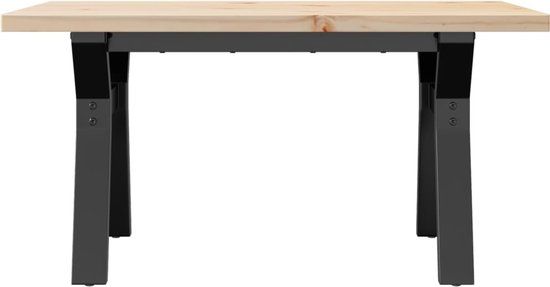 vidaXL Salontafel Y-frame 80x50x40,5 cm grenenhout en staal