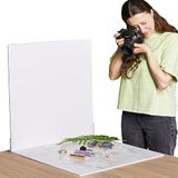 2 Bol 2 Pack Foto Achtergrond Board | 55x55 cm | Realistische Fotografie Achtergrond | Voedsel Fotografie Achtergrond | Replica Oppervlakken | Product Fotografie Achtergronden | Marmer & Wit