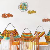 Ambiance Sticker Kinderstickers van Scandinavische bergen van Ashoka, 100 x 150 cm
