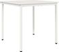 vidaXL Table de salle à manger Blanc Pin massif 80 x 80 x 75 cm