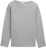 Tom Tailor - Plus Size - Zacht aanvoelend sweatshirt met knoopdetails - Maat 44 - medium silver grey melange