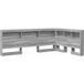 Tête de lit de rangement Gris Sonoma 120 cm Bois d'ingénierie