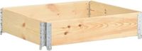 vidaXL Verhoogde Plantenbak 100x100 cm Massief Grenenhout