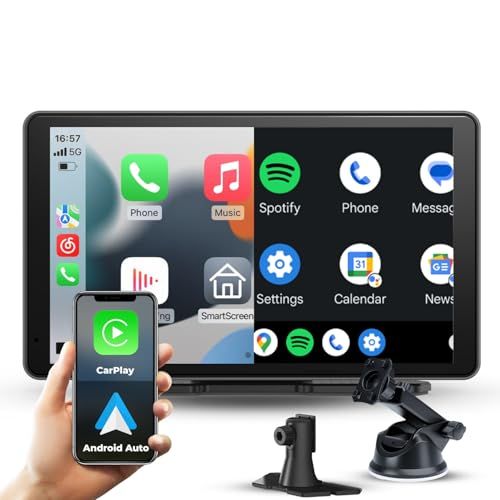 CarMe CarPlay Scherm - Apple CarPlay & Android Auto (Draadloos) - 7 inch - Touchscreen - Navigatiesysteem auto - Geschikt voor Apple CarPlay & Android Auto - Android Auto scherm