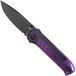 Flytanium Arcade Lite FLY-1395PB, DLC AUS-10A, Purple Polycarbonate, couteau de poche