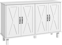 Homcom Dressoir - MDF - 120x37x75cm - Wit
