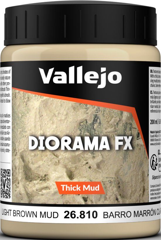 Vallejo Light Brown Mud Thick Mud Weathering Effects - 200ml