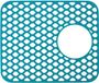 Merkloos 2 stuks gootsteenmat, siliconen pad, siliconen keukenmat voor het afwassen, uitgeholde gootsteenbodem, antikras, multifunctionele keuken antislipmat voor, Teal