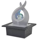 VidaXL Fontaine d'intérieur avec éclairage LED polyrésine gris