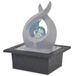 VidaXL Fontaine d'intérieur avec éclairage LED polyrésine gris