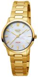 Boccia montre femme 3363-05, titane pur, plaqué or, énergie solaire