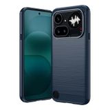Coque Nothing Phone (4a) Pro en TPU Brossé - Fibre de Carbone - Bleue