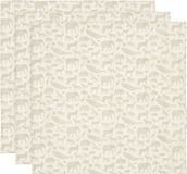 Jollein Hydrofiele Doek Small 70x70cm - Animals - Nougat - 3 Stuks