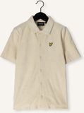 Lyle & Scott Ss Towelling Shirt Polo's & T-shirts Jongens - Polo shirt - Creme - Maat 170/176