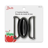 Dritz 195-33 modieuze gesp met ovaal design voor 5,1 cm riem, gunmetal.
