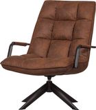 WOOOD Jouke Draaifauteuil - Kunstleer - Cognac