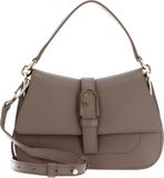 FURLA Flow Mini Top Handle Greige Taupe Leren Schoudertas