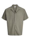 Jack & Jones Resort overhemd Dusty Olive Gestreept Loose Fit XXL
