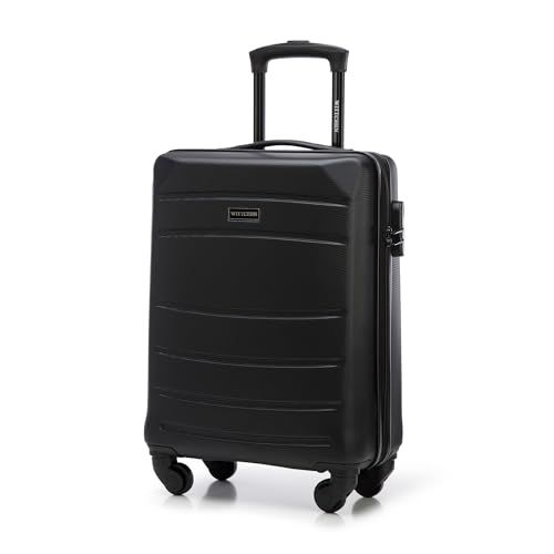 WITTCHEN Globe Line Rigid ABS Koffer 4 wielen, combinatieslot, maat, zwart.