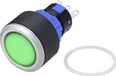 TRU COMPONENTS TC-9219068 Druktoets 250 V/AC 3 A 1x uit/(aan) Moment (Ø) 25 mm IP65 Groen