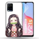 Beschermhoes Vivo Beschermhoes voor Vivo Y21 / Y21S / Y33S Manga Demon Slayer Nezuko