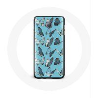 Maniacase Etui voor Samsung Galaxy A3 Vlinders Blauwe Achtergrond