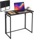 Merkloos Relaxdays bureau, 80x74x40 cm, zwart