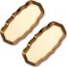 Set van 2 ovale gouden dienbladen
