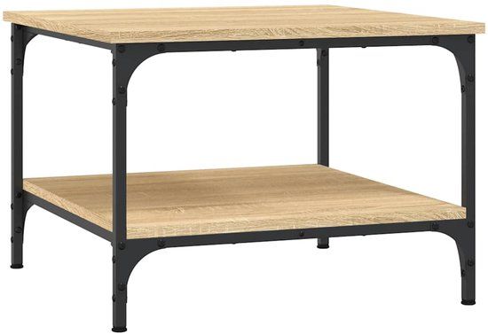 vidaXL Salontafel 55x55x40 cm Sonoma Eikenhout