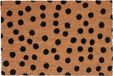 Merkloos Relaxdays Deurmat Kokos Stippen 60 x 40 cm Antislip Rubber Natuur-Blauw
