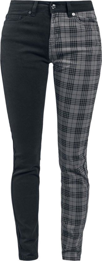 Rock Rebel by EMP Zwart-grijze broek - Dames - W30L32