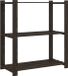 vidaXL - Opbergrek - 3-laags - 80x38x90 cm - Massief Grenenhout - Zwart