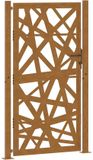 vidaXL Poort met lichtontwerp 100x200 cm weervast staal