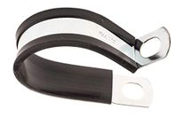 RS PRO Kabelhouder P-klem voor schroeven, kabel-Ø 50 mm staal zwart 25,4 mm x 2,4 mm, verpakking van 2 stuks