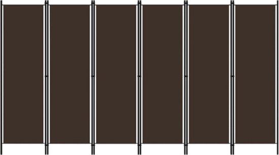 vidaXL Kamerscherm met 6 panelen 300x180 cm bruin