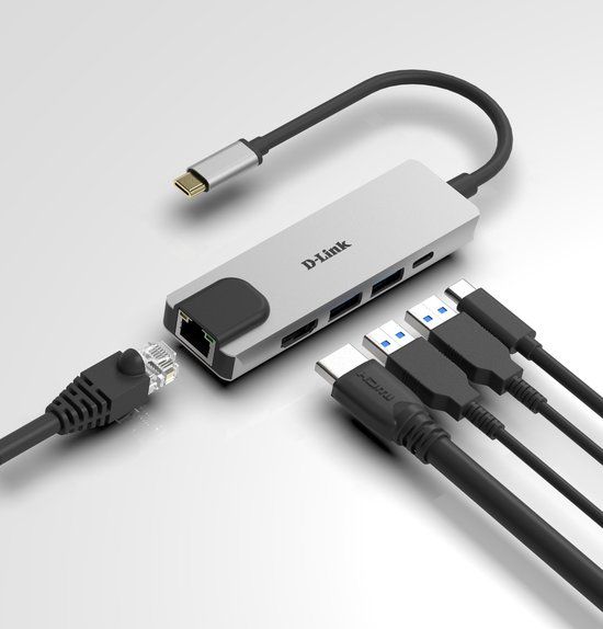 D-Link DUB-M520 USB-C Hub - 3x USB, HDMI, Ethernet