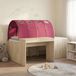 vidaXL Bedframe met tunnel 3-delig Sonoma eiken en rood Bewerkt hout