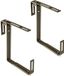 Xclou 343100 Bloembakhouder zonder boren, haak en houder, donkerbruin, 19x5x17 cm